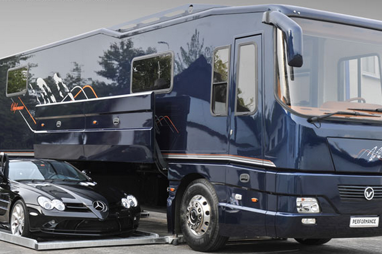 Luxurious Volkner motorhome comes with automobile and storage