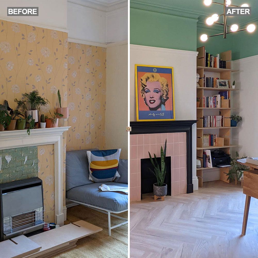This innovative transformation wows with a boldly painted ceiling